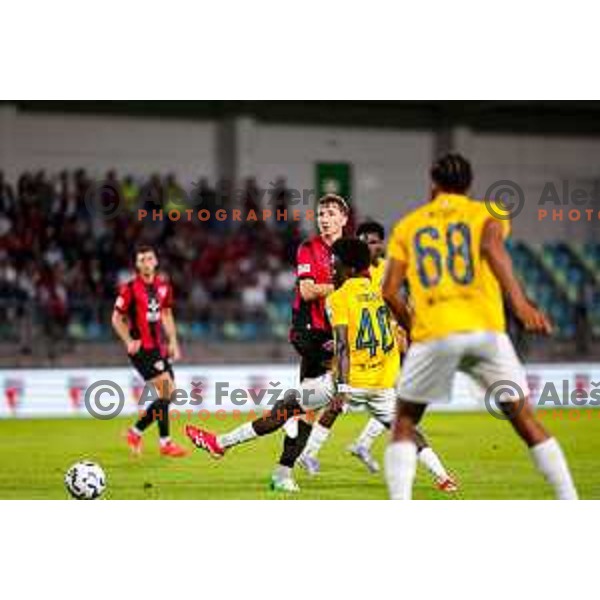 in action during Prva liga Telemach 2025/2026 football match between Primorje and Bravo in Ajdovscina, Slovenia on August 2, 2025