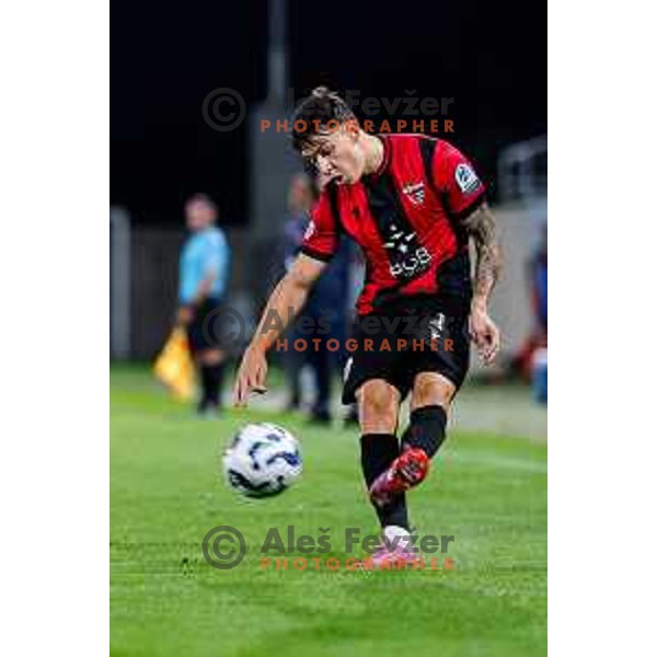 in action during Prva liga Telemach 2025/2026 football match between Primorje and Bravo in Ajdovscina, Slovenia on August 2, 2025