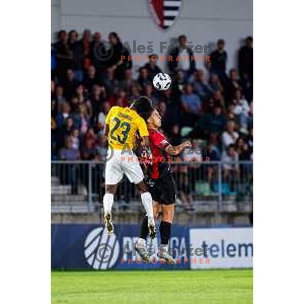 in action during Prva liga Telemach 2025/2026 football match between Primorje and Bravo in Ajdovscina, Slovenia on August 2, 2025