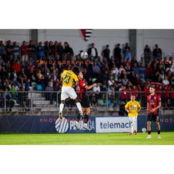in action during Prva liga Telemach 2025/2026 football match between Primorje and Bravo in Ajdovscina, Slovenia on August 2, 2025