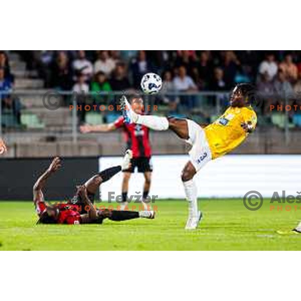 in action during Prva liga Telemach 2025/2026 football match between Primorje and Bravo in Ajdovscina, Slovenia on August 2, 2025