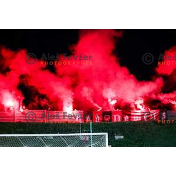 in action during Prva liga Telemach 2025/2026 football match between Primorje and Bravo in Ajdovscina, Slovenia on August 2, 2025