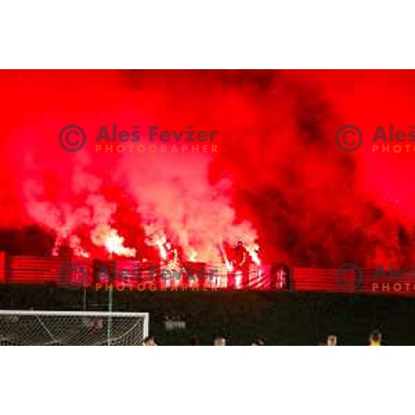 in action during Prva liga Telemach 2025/2026 football match between Primorje and Bravo in Ajdovscina, Slovenia on August 2, 2025