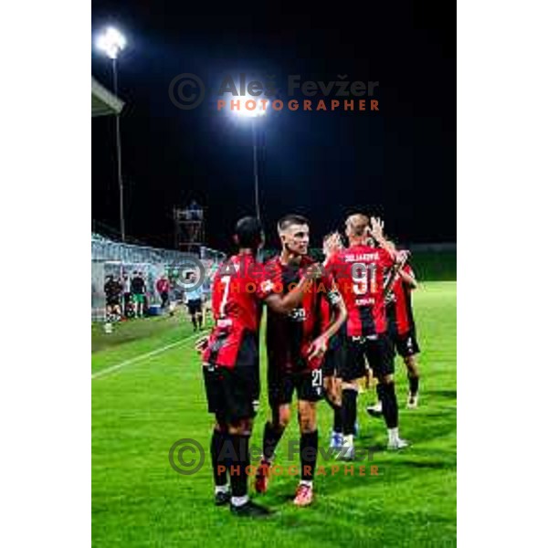 in action during Prva liga Telemach 2025/2026 football match between Primorje and Bravo in Ajdovscina, Slovenia on August 2, 2025