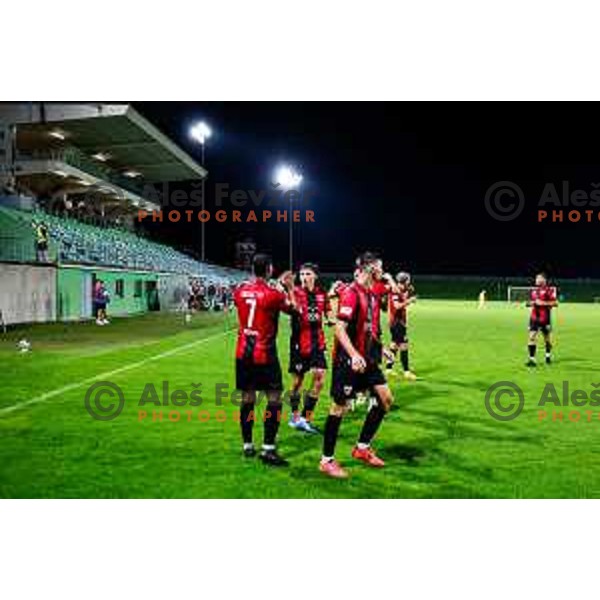 in action during Prva liga Telemach 2025/2026 football match between Primorje and Bravo in Ajdovscina, Slovenia on August 2, 2025