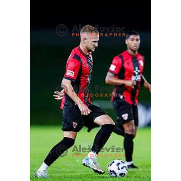 in action during Prva liga Telemach 2025/2026 football match between Primorje and Bravo in Ajdovscina, Slovenia on August 2, 2025