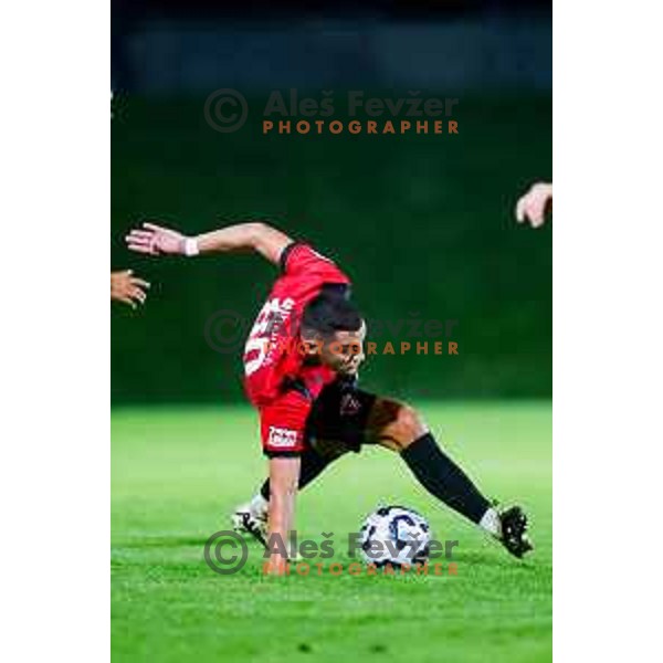 in action during Prva liga Telemach 2025/2026 football match between Primorje and Bravo in Ajdovscina, Slovenia on August 2, 2025