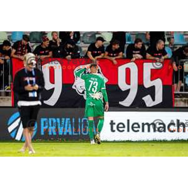 in action during Prva liga Telemach 2025/2026 football match between Primorje and Bravo in Ajdovscina, Slovenia on August 2, 2025