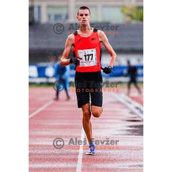 competes at Slovenian National Athletics Championships at Kladivar Stadium in Celje, Slovenia on August 2, 2025