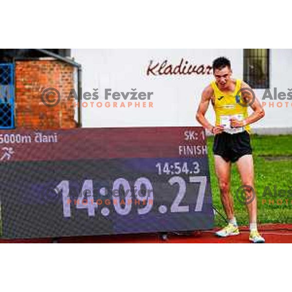 competes at Slovenian National Athletics Championships at Kladivar Stadium in Celje, Slovenia on August 2, 2025