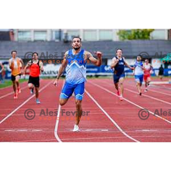 Rok Ferlan competes at Slovenian Natioanl Athletics Championships at Kladivar Stadium in Celje, Slovenia on August 2, 2025
