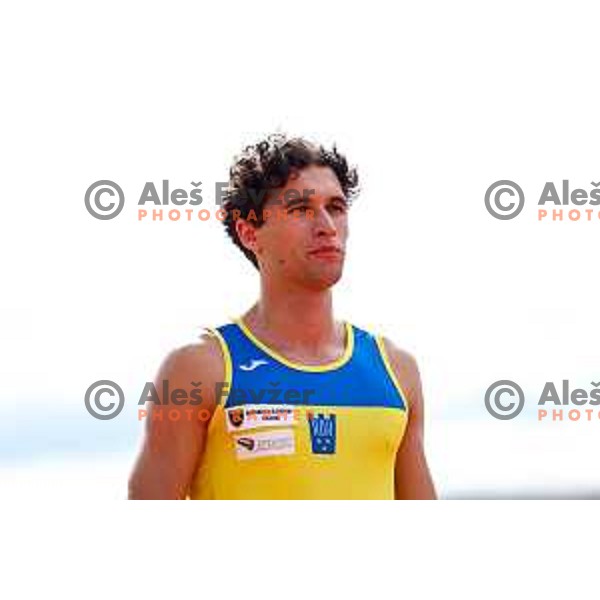 Ian Matic Gucek competes during second day of Slovenian National Athletics Championship at Kladivar Stadium in Celje, Slovenia on August 3, 2025