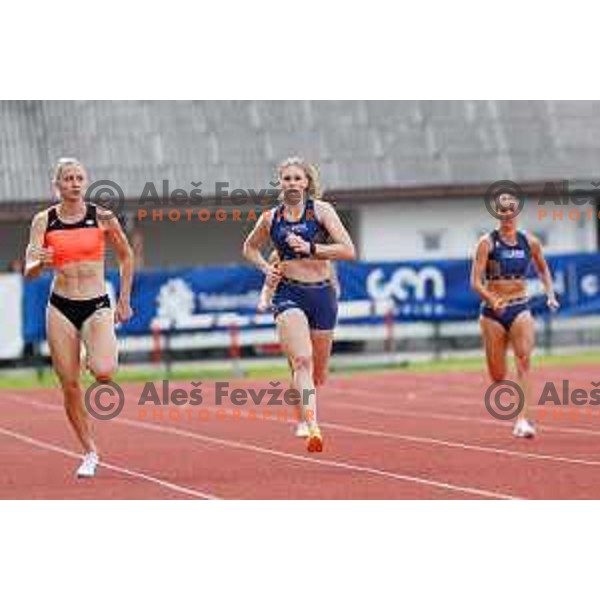 Maja Mihalinec Zidar competes during second day of Slovenian National Athletics Championship at Kladivar Stadium in Celje, Slovenia on August 3, 2025