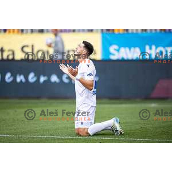 Deni Juric celebrates goal during Prva liga Telemach 2025/26 football match between NK Maribor and NK Koper in Ljudski vrt, Maribor, Slovenia on August 3, 2025. Photo: Jure Banfi