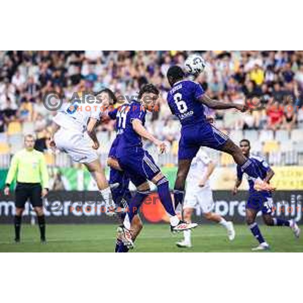 Omar Rekik in action during Prva liga Telemach 2025/26 football match between NK Maribor and NK Koper in Ljudski vrt, Maribor, Slovenia on August 3, 2025. Photo: Jure Banfi
