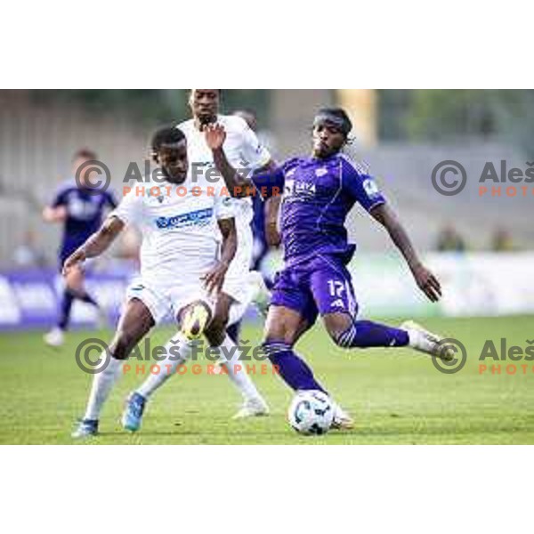Sheyi Ojo in action during Prva liga Telemach 2025/26 football match between NK Maribor and NK Koper in Ljudski vrt, Maribor, Slovenia on August 3, 2025. Photo: Jure Banfi