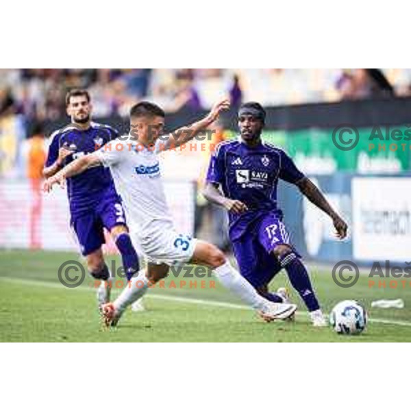 Sheyi Ojo in action during Prva liga Telemach 2025/26 football match between NK Maribor and NK Koper in Ljudski vrt, Maribor, Slovenia on August 3, 2025. Photo: Jure Banfi