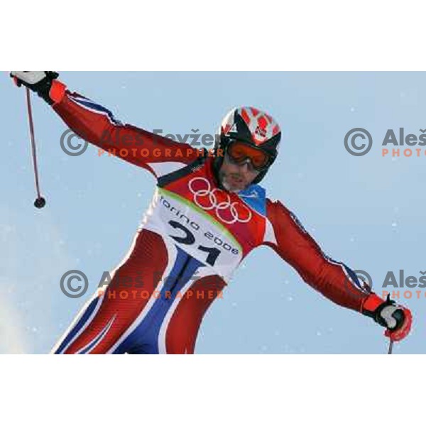 Lasse Kjus (NOR) at 2006 Torino Winter Olympic games men\'s Giant Slalom in Sestriere on February 20, 2006