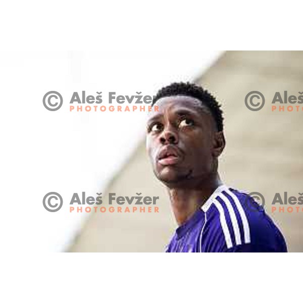 Isaac Tshipamba in action during Prva liga Telemach 2025/26 football match between NK Maribor and NK Koper in Ljudski vrt, Maribor, Slovenia on August 3, 2025. Photo: Jure Banfi