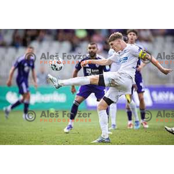 Maj Mittendorfer in action during Prva liga Telemach 2025/26 football match between NK Maribor and NK Koper in Ljudski vrt, Maribor, Slovenia on August 3, 2025. Photo: Jure Banfi