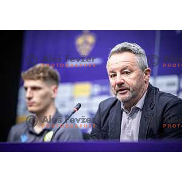 Slavisa Stojanovic, head coach of NK Koper at the press conference after Prva liga Telemach 2025/26 football match between NK Maribor and NK Koper in Ljudski vrt, Maribor, Slovenia on August 3, 2025. Photo: Jure Banfi