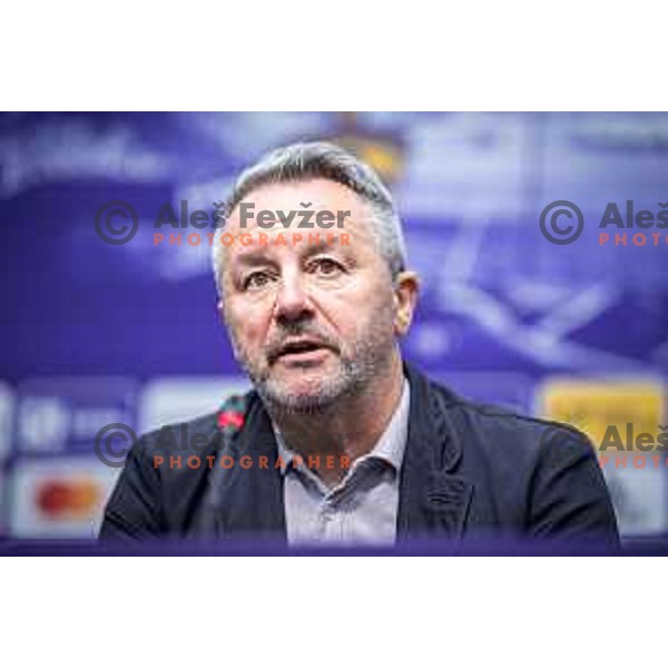 Slavisa Stojanovic, head coach of NK Koper at the press conference after Prva liga Telemach 2025/26 football match between NK Maribor and NK Koper in Ljudski vrt, Maribor, Slovenia on August 3, 2025. Photo: Jure Banfi