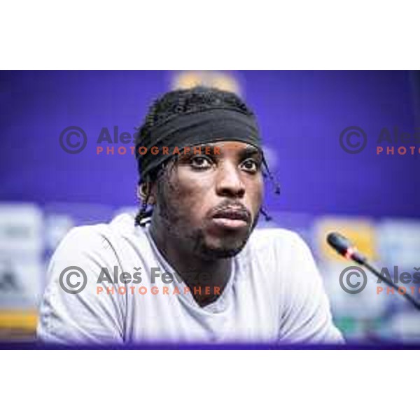 Sheyi Ojo at the press conference after Prva liga Telemach 2025/26 football match between NK Maribor and NK Koper in Ljudski vrt, Maribor, Slovenia on August 3, 2025. Photo: Jure Banfi
