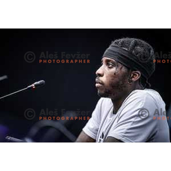 Sheyi Ojo at the press conference after Prva liga Telemach 2025/26 football match between NK Maribor and NK Koper in Ljudski vrt, Maribor, Slovenia on August 3, 2025. Photo: Jure Banfi