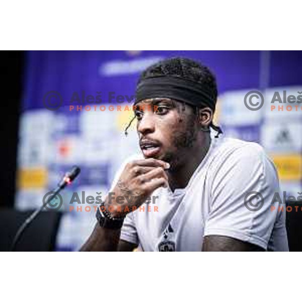 Sheyi Ojo at the press conference after Prva liga Telemach 2025/26 football match between NK Maribor and NK Koper in Ljudski vrt, Maribor, Slovenia on August 3, 2025. Photo: Jure Banfi