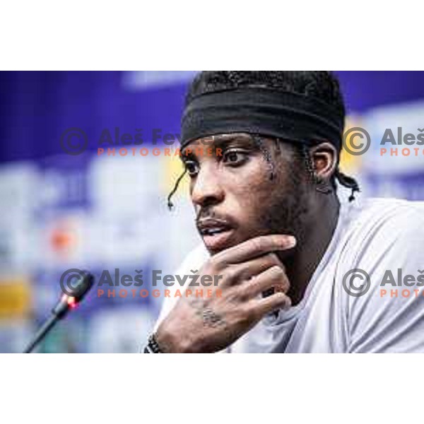 Sheyi Ojo at the press conference after Prva liga Telemach 2025/26 football match between NK Maribor and NK Koper in Ljudski vrt, Maribor, Slovenia on August 3, 2025. Photo: Jure Banfi