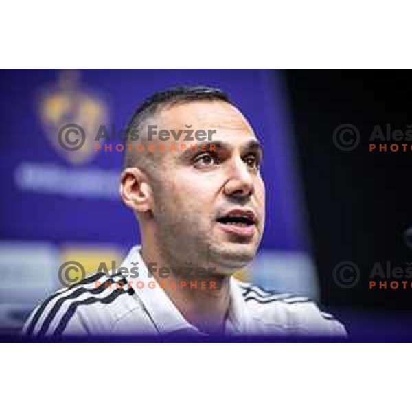 Tugberk Tanrivermis, head coach of Maribor at the press conference after Prva liga Telemach 2025/26 football match between NK Maribor and NK Koper in Ljudski vrt, Maribor, Slovenia on August 3, 2025. Photo: Jure Banfi