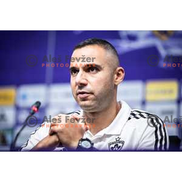 Tugberk Tanrivermis, head coach of Maribor at the press conference after Prva liga Telemach 2025/26 football match between NK Maribor and NK Koper in Ljudski vrt, Maribor, Slovenia on August 3, 2025. Photo: Jure Banfi