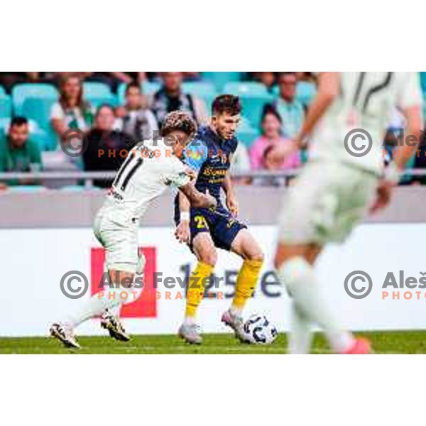 Nikita Iosifov in action during Prva liga Telemach 2025/2026 football match between Olimpija and Celje in SRC Stozice, Ljubljana, Slovenia on August 3, 2025