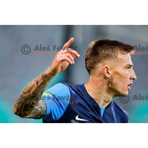 Franko Kovacevic in action during Prva liga Telemach 2025/2026 football match between Olimpija and Celje in SRC Stozice, Ljubljana, Slovenia on August 3, 2025