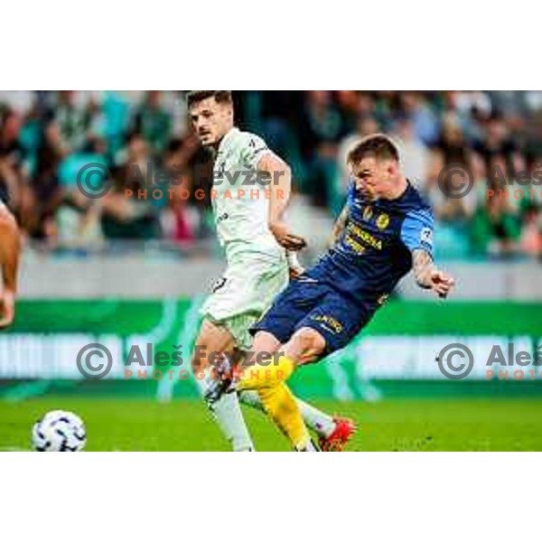 Franko Kovacevic in action during Prva liga Telemach 2025/2026 football match between Olimpija and Celje in SRC Stozice, Ljubljana, Slovenia on August 3, 2025