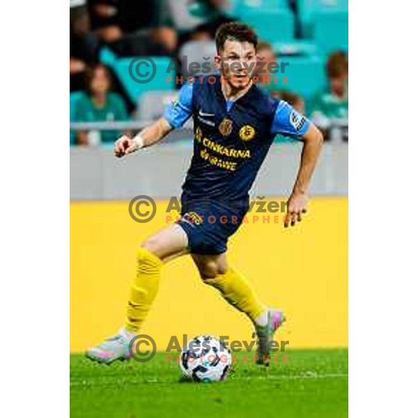 Nikita Iosifov in action during Prva liga Telemach 2025/2026 football match between Olimpija and Celje in SRC Stozice, Ljubljana, Slovenia on August 3, 2025