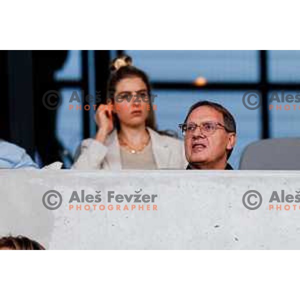 Adam Delius, president of Olimpija during Prva liga Telemach 2025/2026 football match between Olimpija and Celje in SRC Stozice, Ljubljana, Slovenia on August 3, 2025