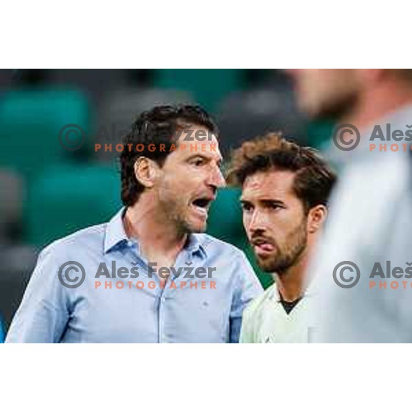 Jorge Simao and players of Olimpija leaving the pitch after Prva liga Telemach 2025/2026 football match between Olimpija and Celje in SRC Stozice, Ljubljana, Slovenia on August 3, 2025