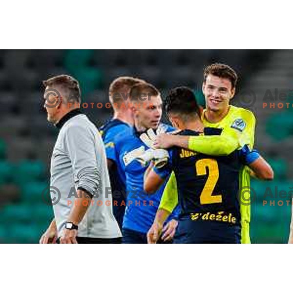 Green Dragons discuss future with Olimpija players after the Prva liga Telemach 2025/2026 football match between Olimpija and Celje in SRC Stozice, Ljubljana, Slovenia on August 3, 2025