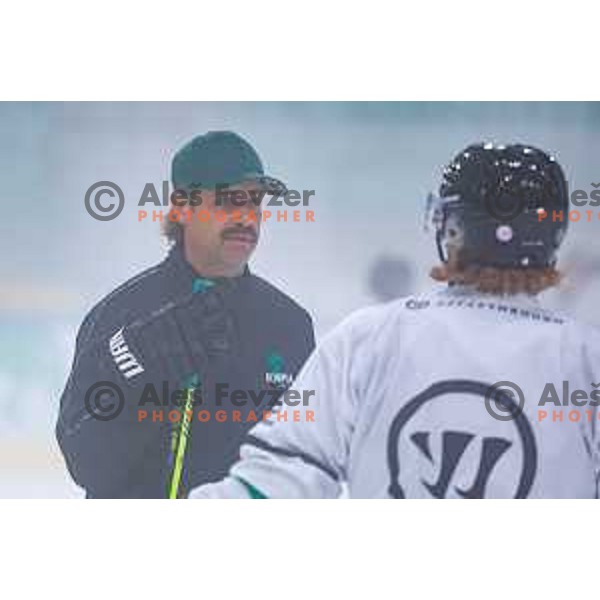 Dragons are back on ice - HK SZ Olimpija during summer practice session in Hala Tivoli, Ljubljana, Slovenia on August 4, 2025