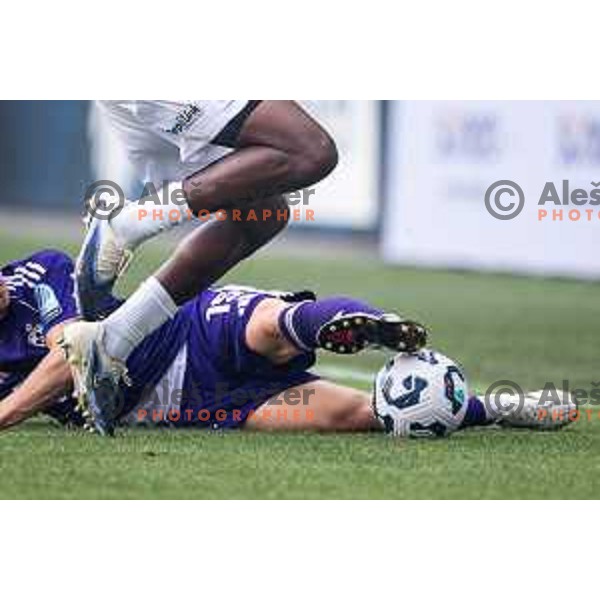 Foul tackle during Prva liga Telemach 2025/26 football match between NK Maribor and NK Koper in Ljudski vrt, Maribor, Slovenia on August 3, 2025. Photo: Jure Banfi