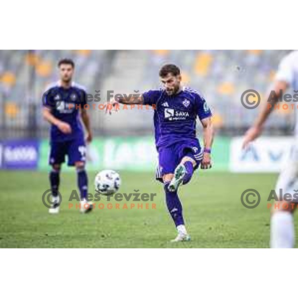 Cedomir Bumbic in action during Prva liga Telemach 2025/26 football match between NK Maribor and NK Koper in Ljudski vrt, Maribor, Slovenia on August 3, 2025. Photo: Jure Banfi