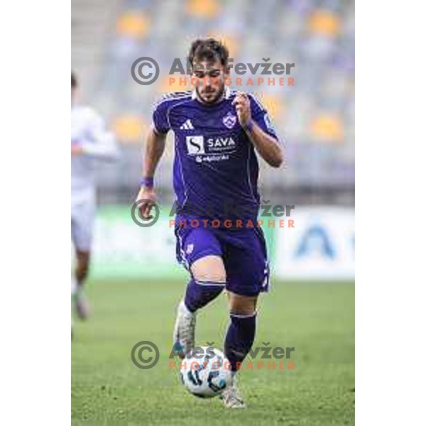 Cedomir Bumbic in action during Prva liga Telemach 2025/26 football match between NK Maribor and NK Koper in Ljudski vrt, Maribor, Slovenia on August 3, 2025. Photo: Jure Banfi