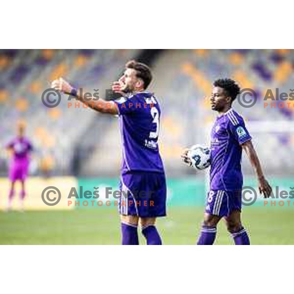 Eric Taylor in action during Prva liga Telemach 2025/26 football match between NK Maribor and NK Koper in Ljudski vrt, Maribor, Slovenia on August 3, 2025. Photo: Jure Banfi