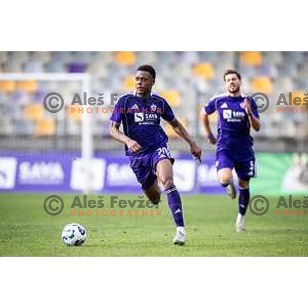 Isaac Tshipamba in action during Prva liga Telemach 2025/26 football match between NK Maribor and NK Koper in Ljudski vrt, Maribor, Slovenia on August 3, 2025. Photo: Jure Banfi