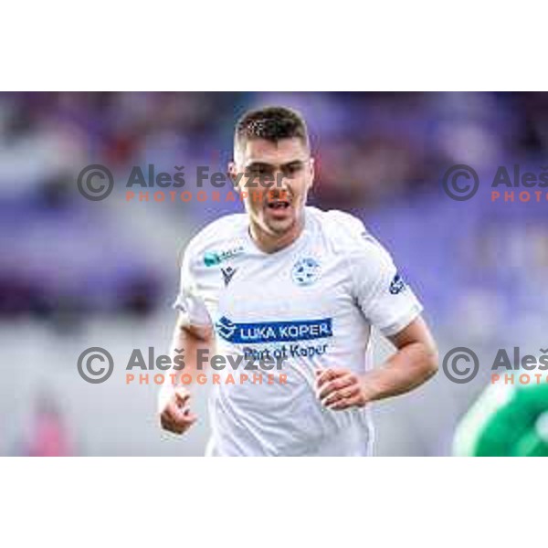 Veljko Mijailovic in action during Prva liga Telemach 2025/26 football match between NK Maribor and NK Koper in Ljudski vrt, Maribor, Slovenia on August 3, 2025. Photo: Jure Banfi