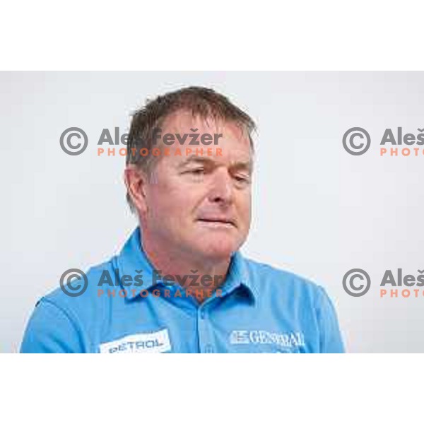 of Slovenia Women\'s Alpine Ski team during press conference in Ljubljana, Slovenia on August 8, 2025