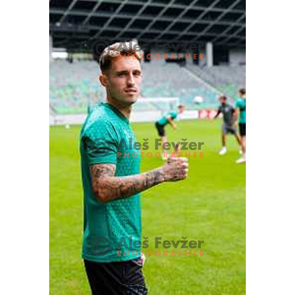 Alejandro Blanco of Olimpija during practice session of NK Olimpija before UEFA Conference League play-off in Ljubljana, Slovenia on August 6, 2025 