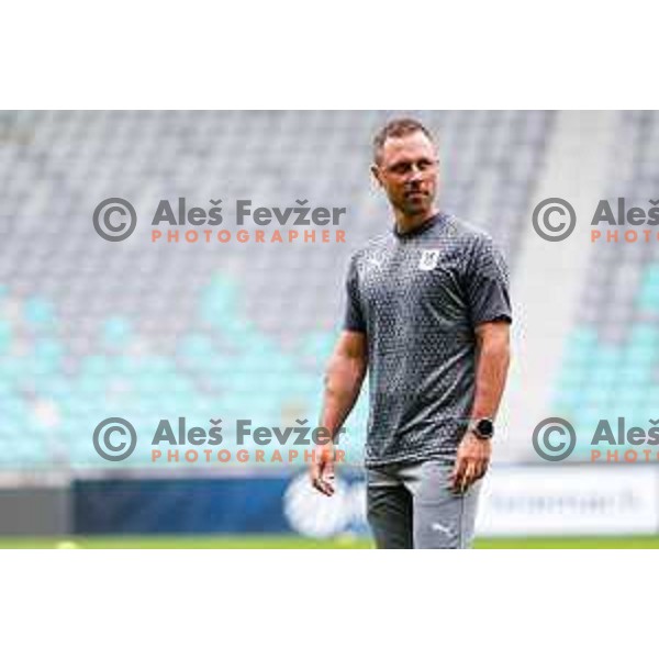 Ivan Senzen, assistant coache of Olimpija during practice session of NK Olimpija before UEFA Conference League play-off in Ljubljana, Slovenia on August 6, 2025 
