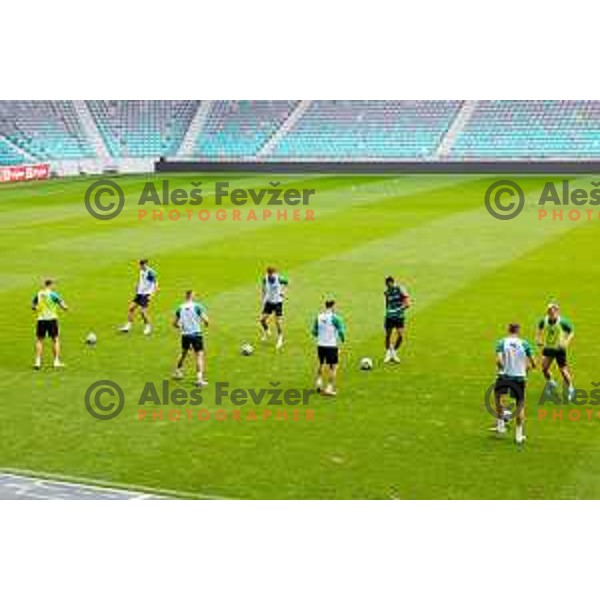 of Olimpija during practice session of NK Olimpija before UEFA Conference League play-off in Ljubljana, Slovenia on August 6, 2025